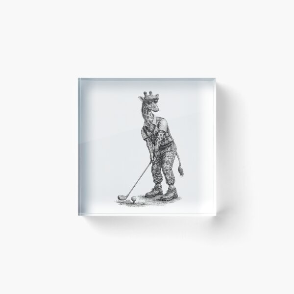 Item preview, Golfer Giraffe designed and sold by Fat Mustache Designs.