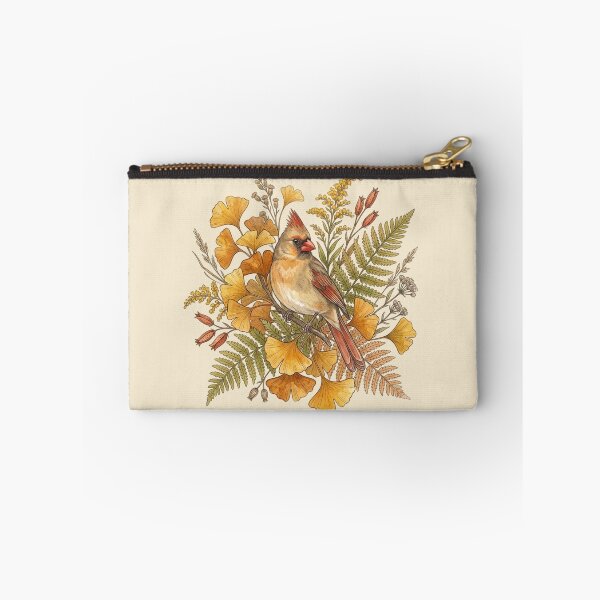 Item preview, Female Northern Cardinal Among Autumn Foliage Bird Art  designed and sold by BirdsnStuff.
