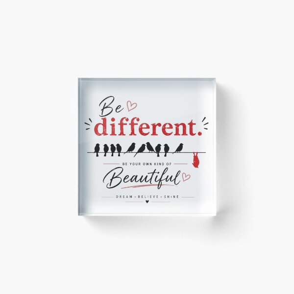 Item preview, Be Different – Inspirational Bird Quote | Minimalist Motivational Typography | Modern Aesthetic Design designed and sold by  Mirai_Art  ⭐⭐⭐⭐.