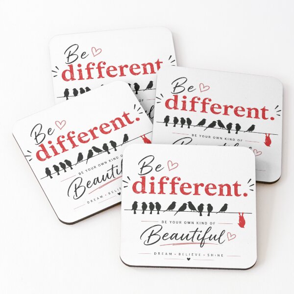 Item preview, Be Different – Inspirational Bird Quote | Minimalist Motivational Typography | Modern Aesthetic Design designed and sold by  Mirai_Art  ⭐⭐⭐⭐.