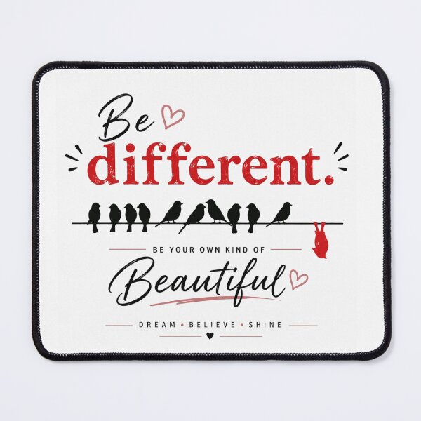 Item preview, Be Different – Inspirational Bird Quote | Minimalist Motivational Typography | Modern Aesthetic Design designed and sold by Mirai_Art ⭐⭐⭐⭐.