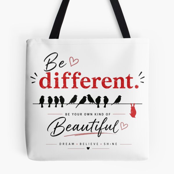 Item preview, Be Different – Inspirational Bird Quote | Minimalist Motivational Typography | Modern Aesthetic Design designed and sold by  Mirai_Art  ⭐⭐⭐⭐.
