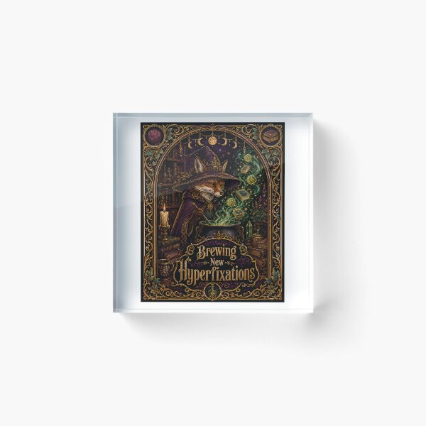 Item preview, ADHD Brewing New Hyperfixations Fox Wizard Library Enchanted designed and sold by chattsuede.