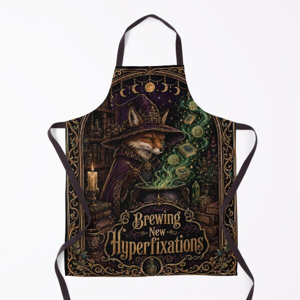 Item preview, ADHD Brewing New Hyperfixations Fox Wizard Library Enchanted designed and sold by chattsuede.