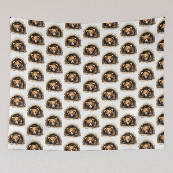 Item preview, Bear Cub | Cute Woodland Animal Watercolor Art designed and sold by Mandayartstudio.