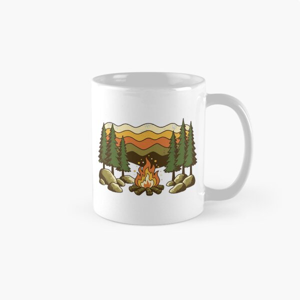 Item preview, Vintage Campfire Mountain Sunset | Retro Camping Outdoor Adventure Design designed and sold by KARAM-B.