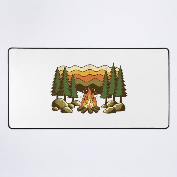 Item preview, Vintage Campfire Mountain Sunset | Retro Camping Outdoor Adventure Design designed and sold by Ala'Salem| Nature and Space Friends.