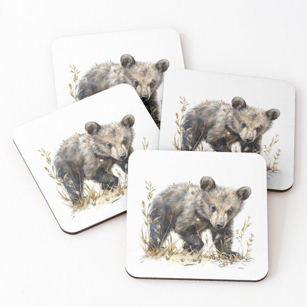 Item preview, Bear Cub | Cute Woodland Animal Watercolor Art designed and sold by Mandayartstudio.