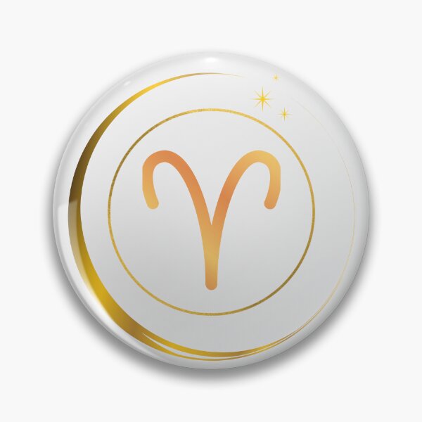 Item preview, Minimalist Aries Zodiac Sign with Golden Moon designed and sold by MadeByMira.