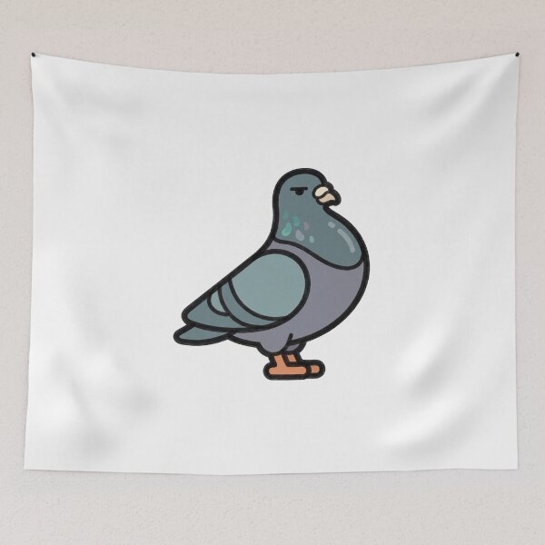 Item preview, Confident City Pigeon Funny Bird Illustration designed and sold by Fakhim95.