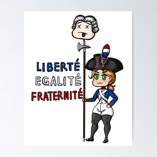 Item preview, Citoyenne Élise French Revolution | Liberté Égalité Fraternité | Jacobin Ancien Régime Cute Historical Decal designed and sold by VoltieCutie Art.