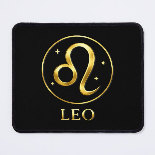 Item preview, Gold Leo Zodiac Glyph with Celestial Stars designed and sold by ZenWealthDesign.