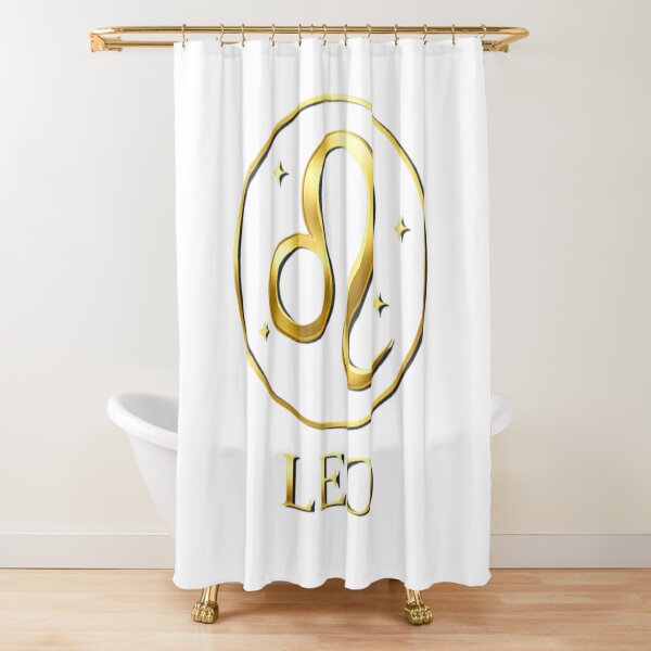 Item preview, Gold Leo Zodiac Glyph with Celestial Stars designed and sold by ZenWealthDesign.