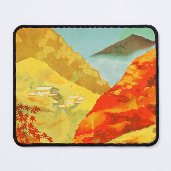 Item preview, Autumn - Red Leaves at Yunoyama Onsen designed and sold by joshcartoonguy.