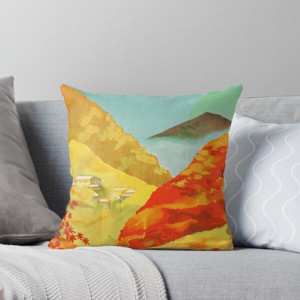 Item preview, Autumn - Red Leaves at Yunoyama Onsen designed and sold by joshcartoonguy.