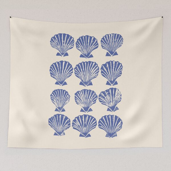 Item preview, Vintage Blue Seashell Art designed and sold by mauikauai.
