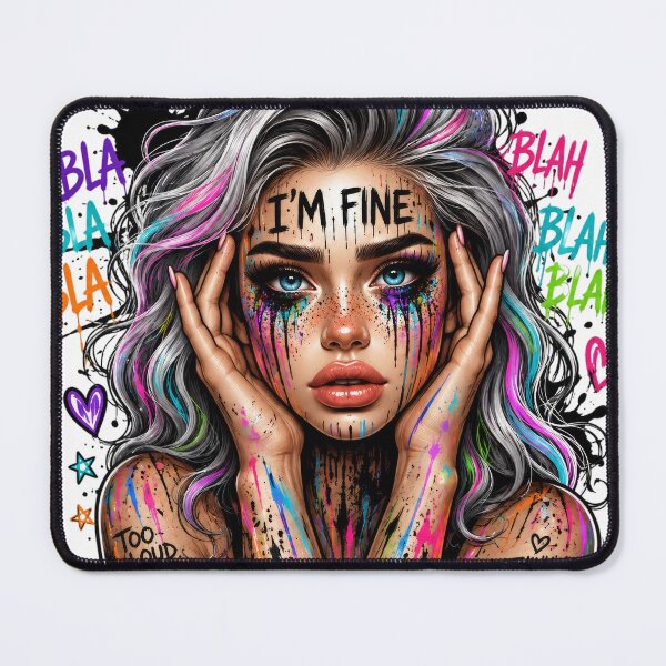 Item preview, I'm Fine Overthinking Chaos designed and sold by butterflies-new.