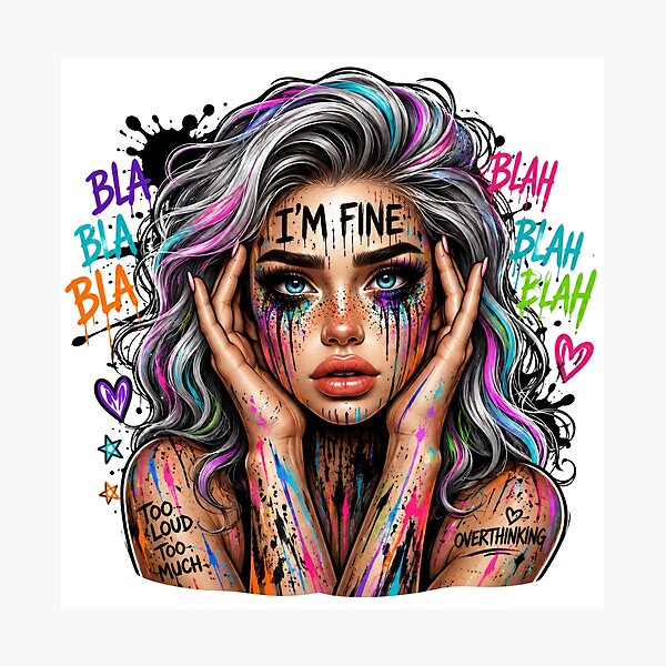 Item preview, I'm Fine Overthinking Chaos designed and sold by butterflies-new.