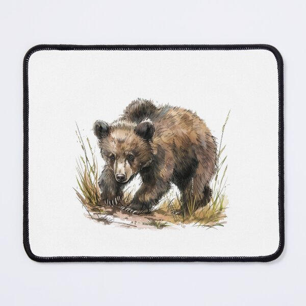 Item preview, Bear Cub | Cute Woodland Animal Watercolor Art designed and sold by Mandayartstudio.