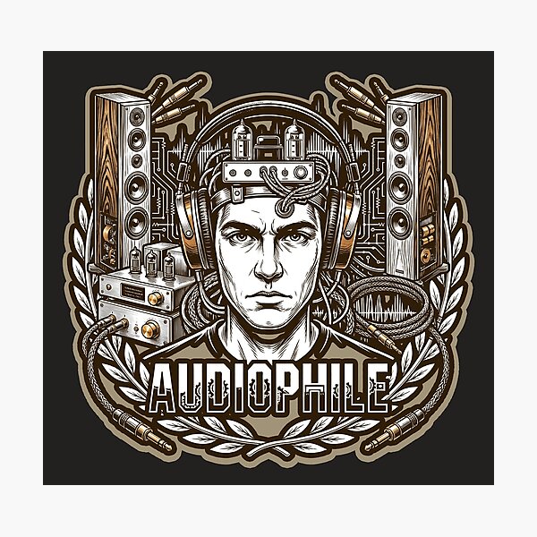 Item preview, Audiophile Hi-Fi Tube Amplifier Stereo Music Enthusiast Emblem designed and sold by KiwiRider.