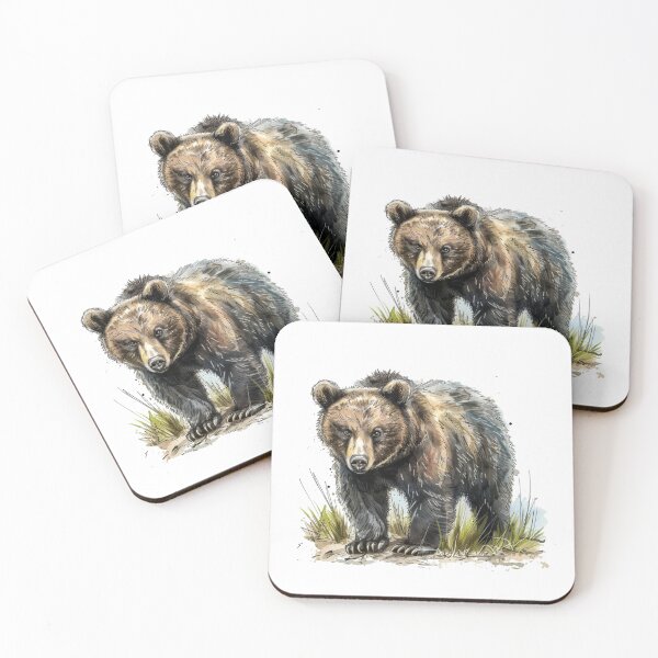 Item preview, Bear Cub | Cute Woodland Animal Watercolor Art designed and sold by Mandayartstudio.