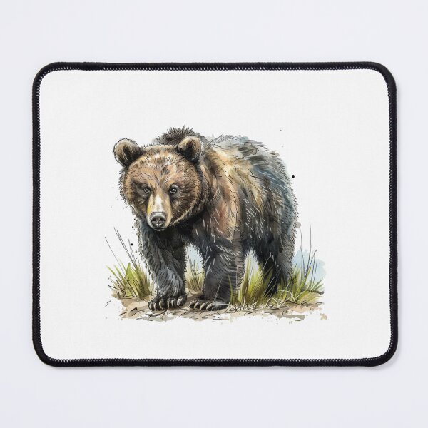 Item preview, Bear Cub | Cute Woodland Animal Watercolor Art designed and sold by Mandayartstudio.