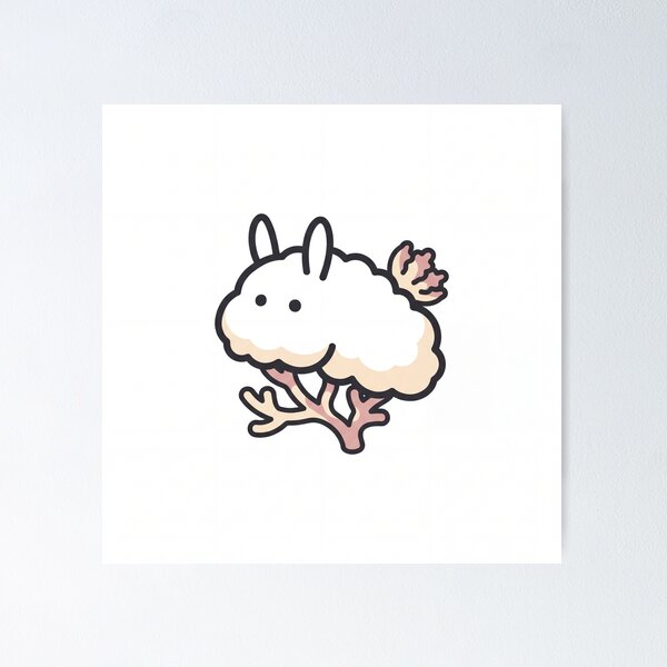 Item preview, Sea Bunny Sea Slug Cute Kawaii Ocean Creature designed and sold by Fakhim95.