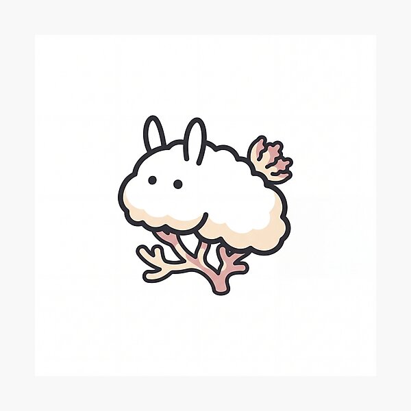 Item preview, Sea Bunny Sea Slug Cute Kawaii Ocean Creature designed and sold by Fakhim95.