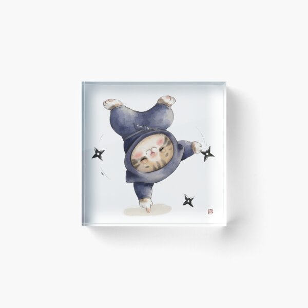 Item preview, Cozy Ninja Cat Handstand designed and sold by HumTumMe.