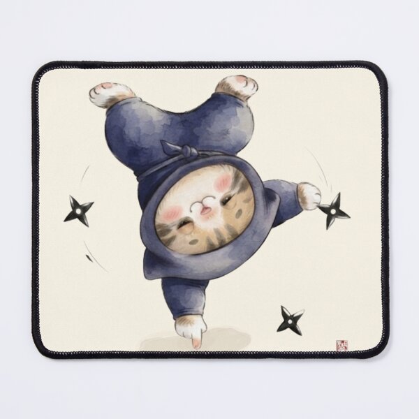 Item preview, Cozy Ninja Cat Handstand designed and sold by HumTumMe.