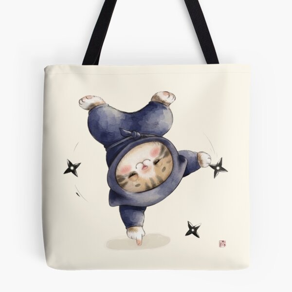 Item preview, Cozy Ninja Cat Handstand designed and sold by HumTumMe.