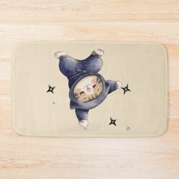 Item preview, Cozy Ninja Cat Handstand designed and sold by HumTumMe.