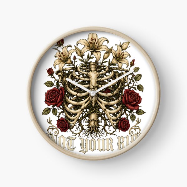 Item preview, Not Your Rib Feminist Gothic Ribcage Floral designed and sold by chattsuede.