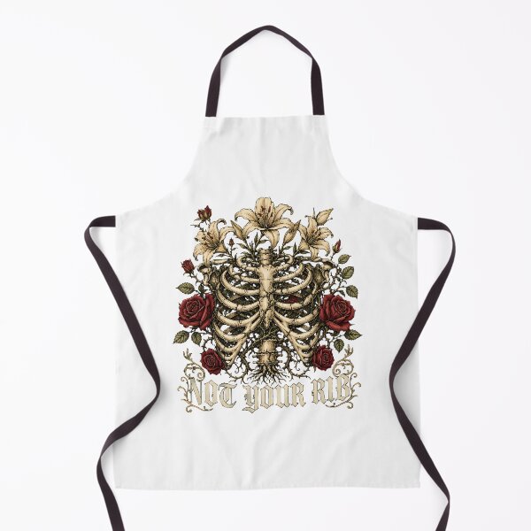 Item preview, Not Your Rib Feminist Gothic Ribcage Floral designed and sold by chattsuede.