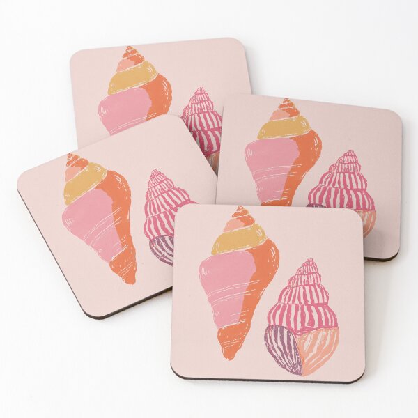 Item preview, Pink Seashells Illustration  designed and sold by mauikauai.