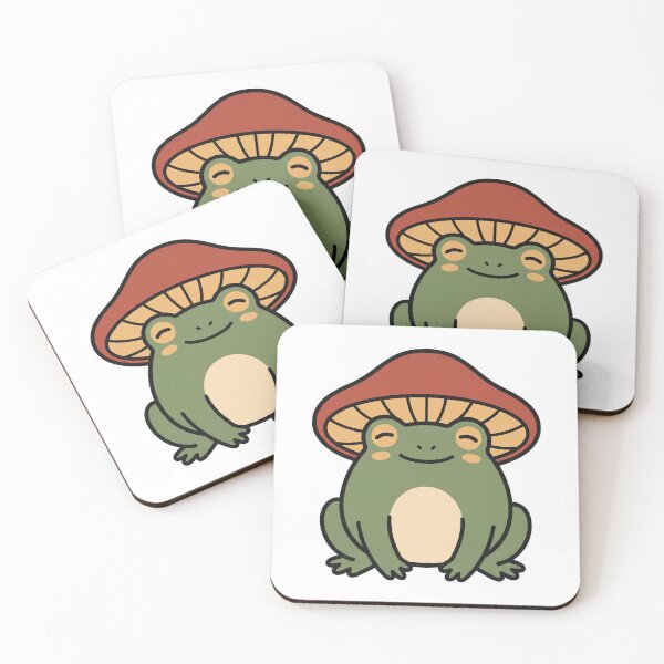 Item preview, Mushroom Hat Frog Cottagecore Goblincore Art designed and sold by Fakhim95.