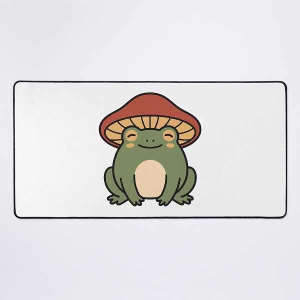 Item preview, Mushroom Hat Frog Cottagecore Goblincore Art designed and sold by Fakhim95.