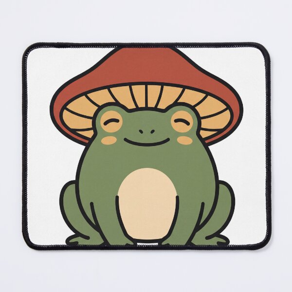 Item preview, Mushroom Hat Frog Cottagecore Goblincore Art designed and sold by Fakhim95.