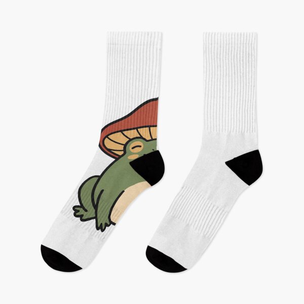 Item preview, Mushroom Hat Frog Cottagecore Goblincore Art designed and sold by Fakhim95.