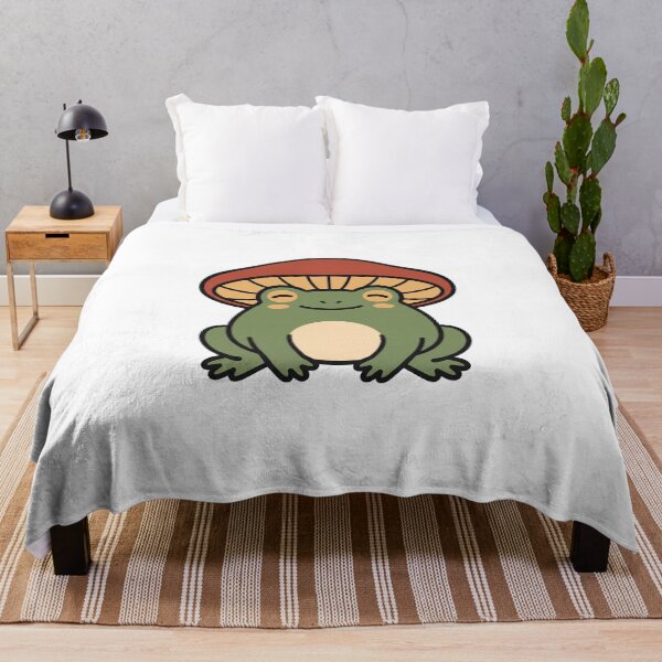 Item preview, Mushroom Hat Frog Cottagecore Goblincore Art designed and sold by Fakhim95.