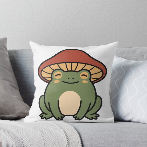 Item preview, Mushroom Hat Frog Cottagecore Goblincore Art designed and sold by Fakhim95.