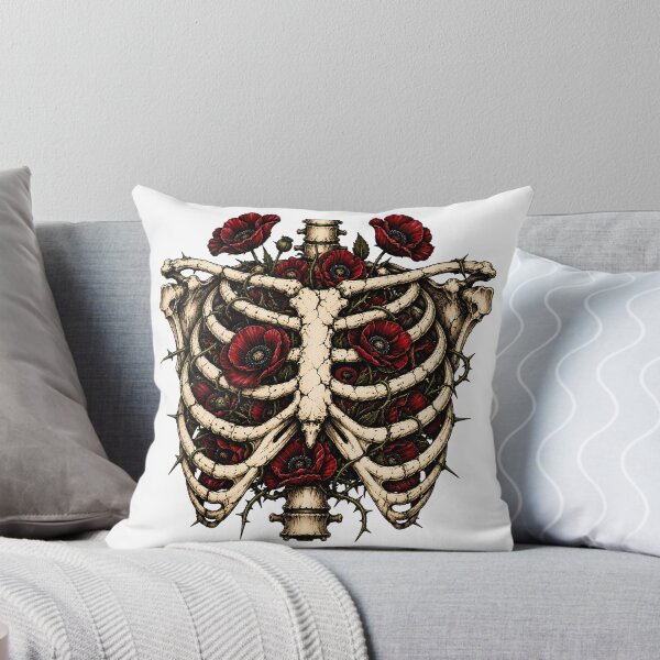 Item preview, Memento Mori Botanical Ribcage Poppies designed and sold by chattsuede.