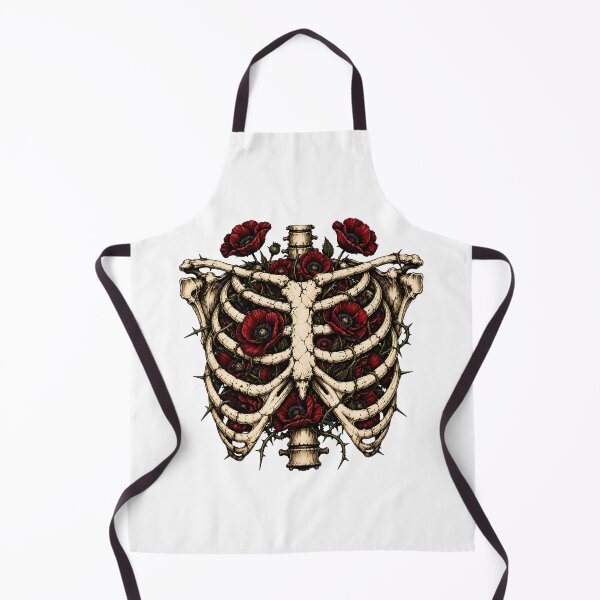 Item preview, Memento Mori Botanical Ribcage Poppies designed and sold by chattsuede.