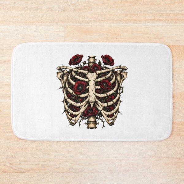 Item preview, Memento Mori Botanical Ribcage Poppies designed and sold by chattsuede.