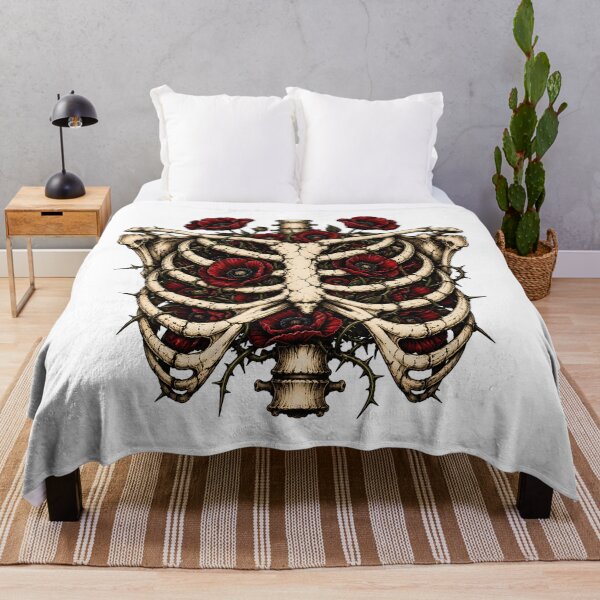 Item preview, Memento Mori Botanical Ribcage Poppies designed and sold by chattsuede.