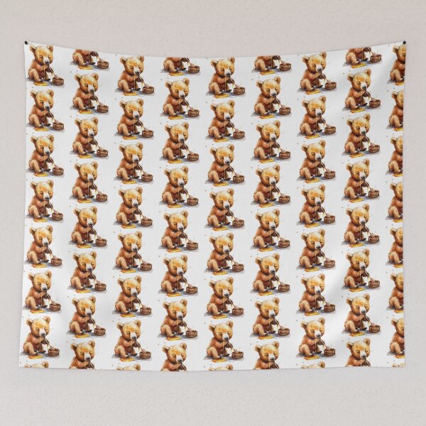 Item preview, Bear Cub | Cute Woodland Animal Watercolor Art designed and sold by Mandayartstudio.