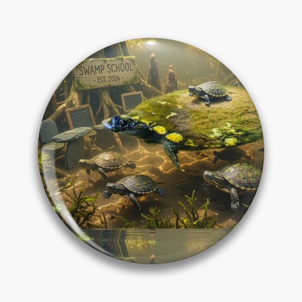 Item preview, Swamp School: The Wise Turtle Professor & Pond Botany designed and sold by Wait, Watch and Wonder Shop.