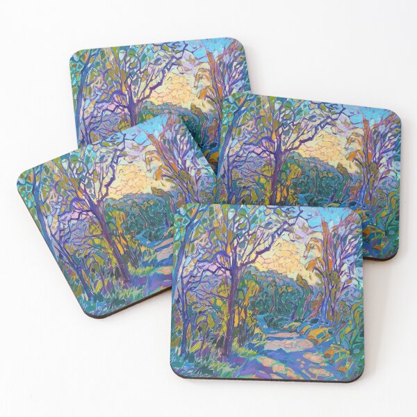 Item preview, Sunlit Forest Path – Colorful Mosaic Woodland Trail designed and sold by hansonartist.