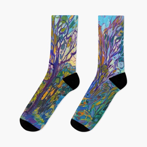 Item preview, Sunlit Forest Path – Colorful Mosaic Woodland Trail designed and sold by hansonartist.