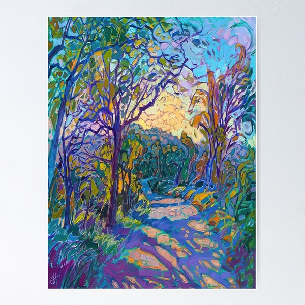 Item preview, Sunlit Forest Path – Colorful Mosaic Woodland Trail designed and sold by hansonartist.